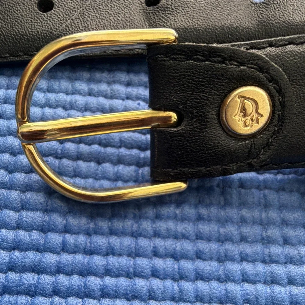 Christian Dior Fullgrain Analine Cowhide Leather Belt (Style 218680, Size 42/105